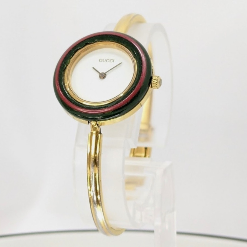 Gold Gucci Bezel Watch - Full Set